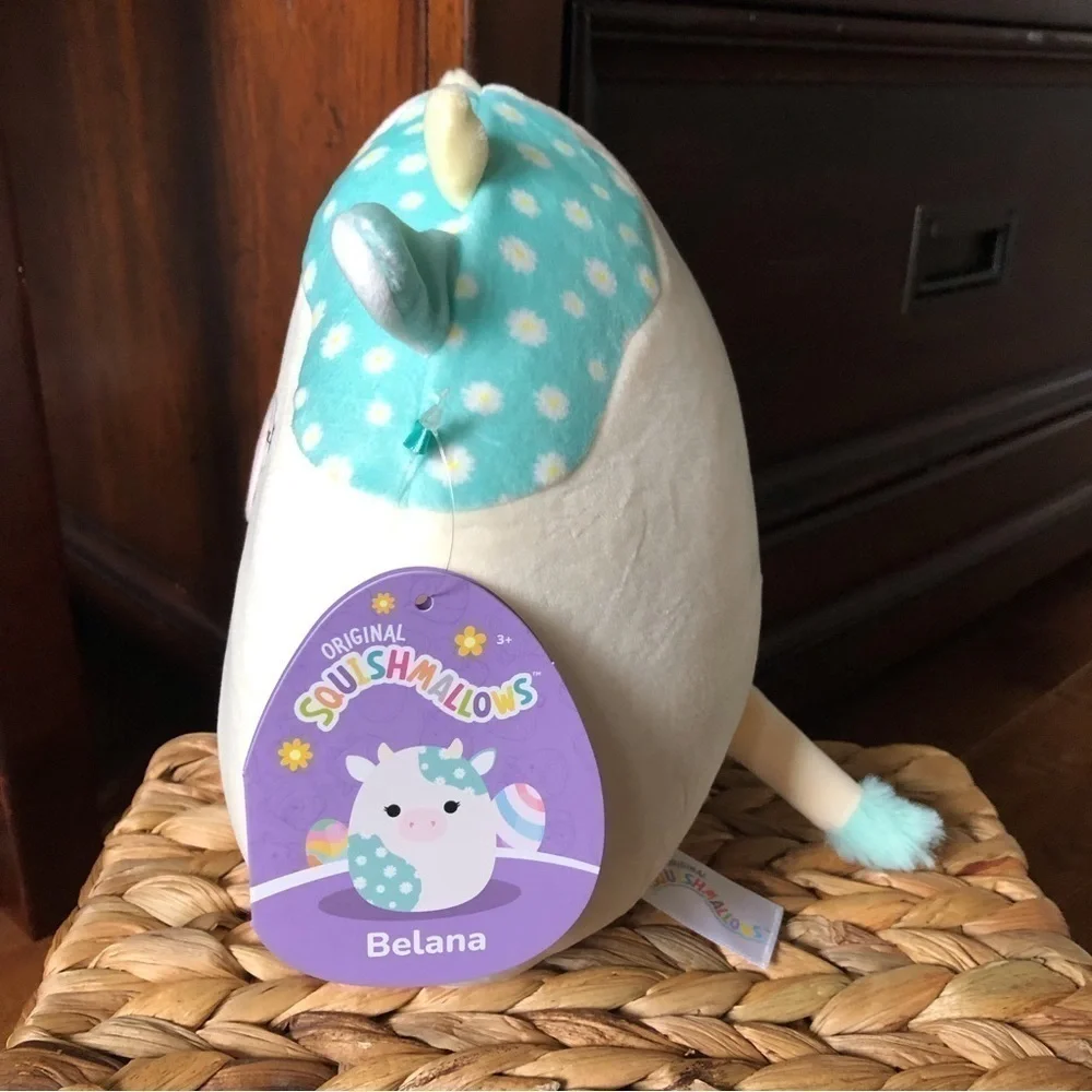 Squishmallows Belana the Easter Cow in size 8” - Picture 2 of 8